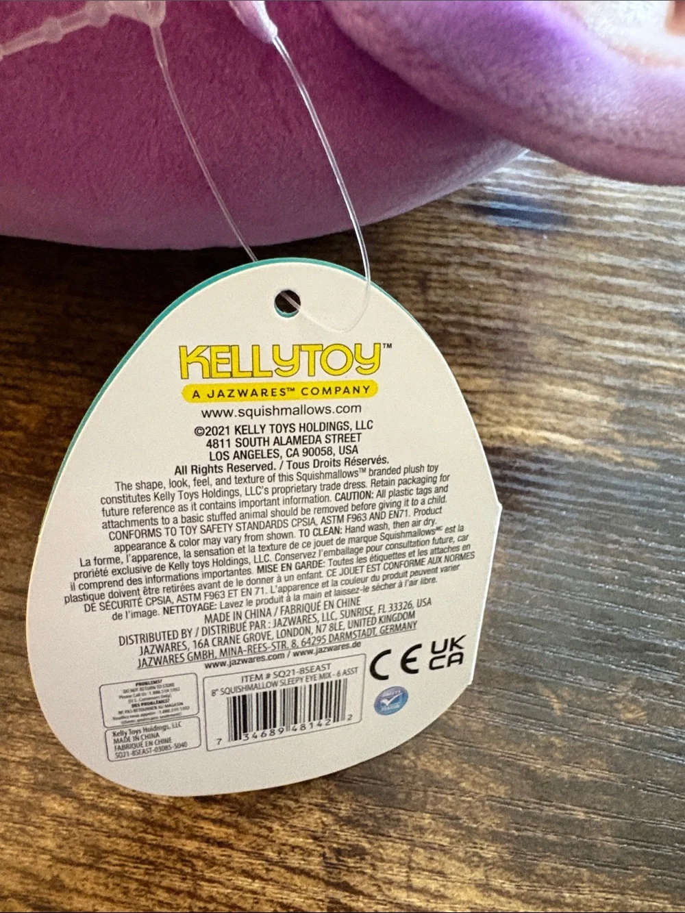 NWT—Squishmallow—Carli—Purple Cat